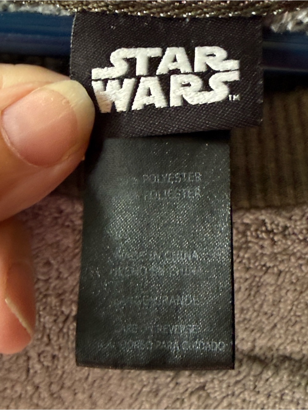 Star Wars Gray Plush Crewneck Sweater with Olive Trim - Picture 4 of 4